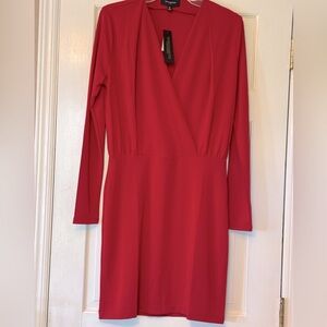 Banana Republic Red Long Sleeve Dress